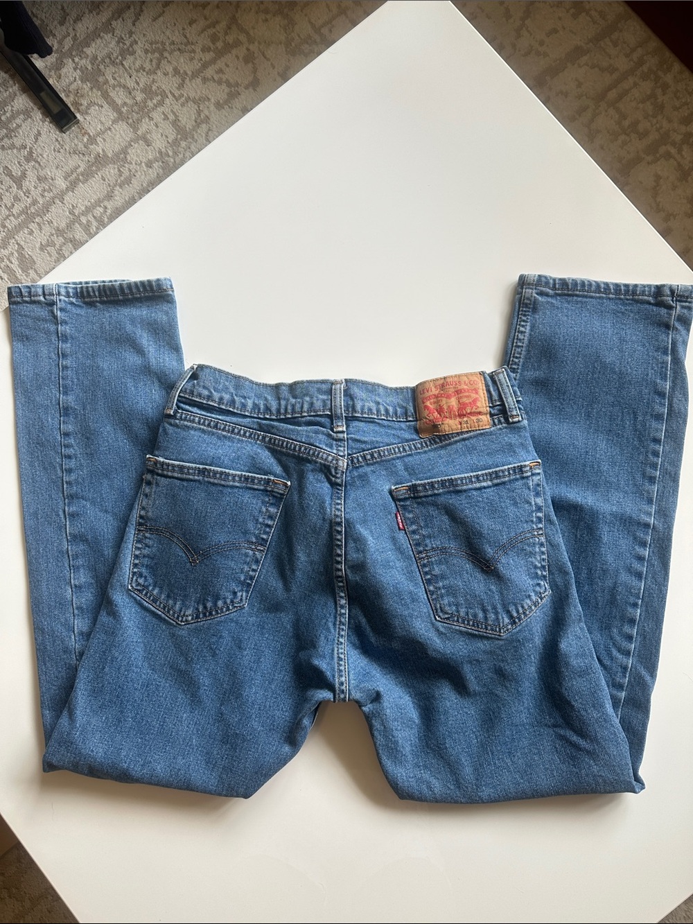 Levi's 505 Blue Denim Jeans - Picture 3 of 4